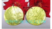 Earring Shell Dreen Lime Coloring Handmade