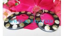 Earring Resin Shell Oval Design Hole