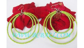 Seeds Bead Earrings Green