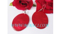 Shells Earrings Women Fashion Red Color