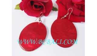 Shells Earrings Women Fashion Red Color