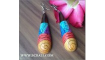 Bali Earring Wooden Hand Painting