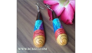 Bali Earring Wooden Hand Painting