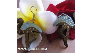 Bali Wooden Earrings Swan Coloring Fashion