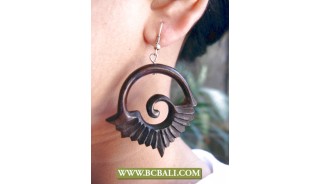 Hooked Wooden Piercings Tribal Hand Carvings 