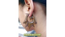 Balinese Carved Wooden Earring Fashion
