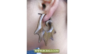 Balinese Carved Wooden Earring Fashion