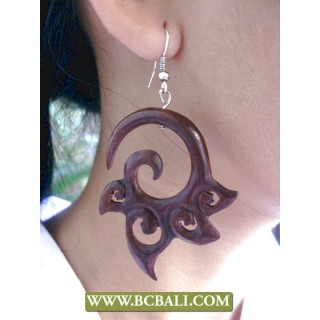 Balinese Woods Tribal Ear Carved