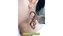 Bcbali Hand Carving Wooden Earring Fashion