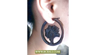 Fashion Wooden Earring Carving