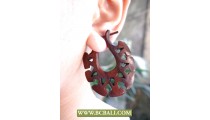 Organic Wooden Earring Hand Carving