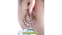 Handmade Carving Earring Wood Bali