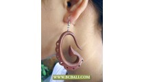 Handmade Earring Wooden Sono Carving