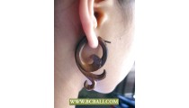 Handmade Pierced Wooden Ear Carved