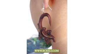 Natural Sono Wooden Earring Hand Carving