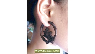 Organic Wooden Earring Carving