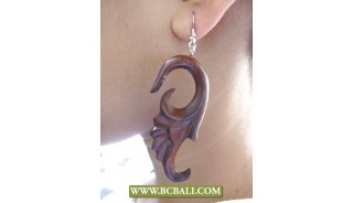 Unik Wooden Earring Hand Carving