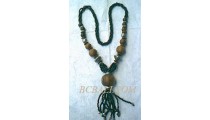 Handmade Wood Bead Necklaces 