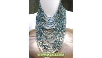 Bali Multi Strand Beaded Chokers Necklaces 