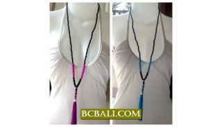 Tassel Necklaces Pendants Beads Seeds