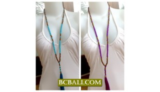 Bali Tassel Necklace Multi Seeds