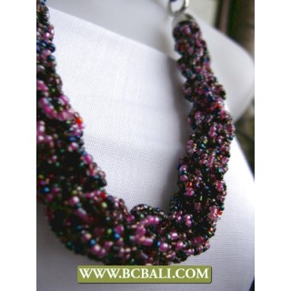 Beading mix wrap Fashion Neckalces combain Blue cloth