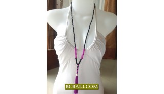 Tassel Necklaces Pendants Beads Seeds
