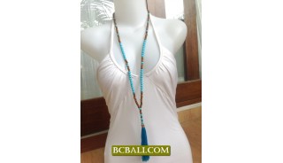Bali Tassel Necklace Multi Seeds