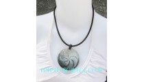 Bali Carved Seashell Necklace Pendants