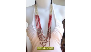 Beading Five Strand Mix Coloring Necklace
