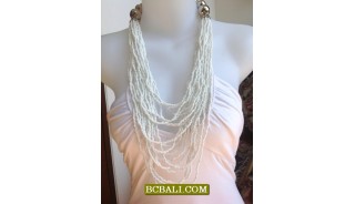 Fashion Beads Multy Strand Long Necklace