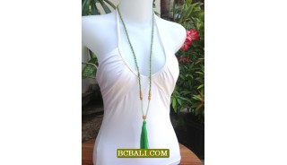 Fashion Tassel Necklace Pendant Long Seeds Bali