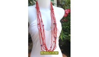 Long Line Seeds Bead Necklace Fashion Ladies