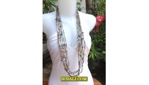 Long Seeds Bead Mix Color Necklace Fashion