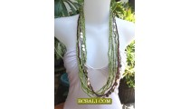 Long Strand Beaded Necklace Charm Design Bali Style