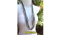 Long Strand Beading Necklace Multi Ready Stock