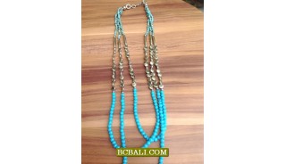 Necklaces Triple Long Beads Triple Seed Jewelry