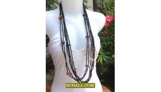 Necklaces Long Seeds Bead Fashion for Ladies