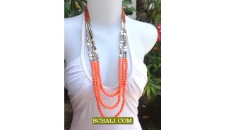Necklaces Long Strand Beads Triple Seeds Fashion