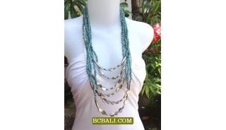 New Beads Necklaces Multi Strand Steels Fashion Women