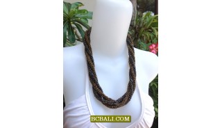 Rope Seed Bead Necklaces Chokers Fashion Design