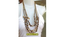 Triangle Beaded Shells Necklaces Fashion