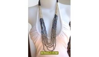 Two Combination Color Charming Long Strand Necklace
