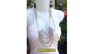 Woman Beads Jewelry Necklace Handmade Indonesia