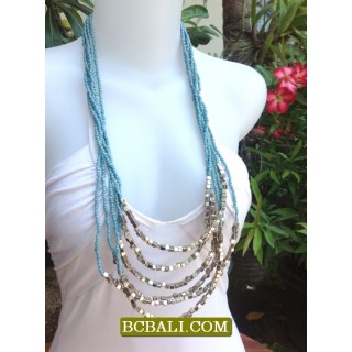 Woman Fashion Multi Strand Necklace Design 2013