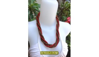 Wrap Seeds Beaded Necklace Chokers Jewelry Fashion