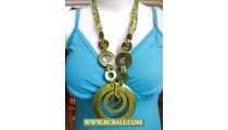 Bali Hand Painted Wood Necklace Fashion