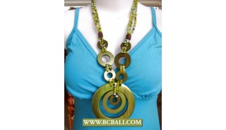 Bali Hand Painted Wood Necklace Fashion