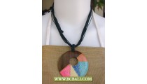 Bali Handmade Wooden Necklace Painted