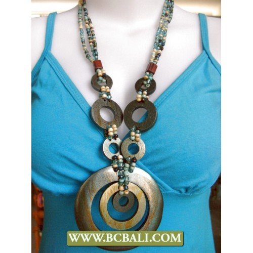 Wood Painting Fashion Necklace Handmade fashion jewellerry wooden